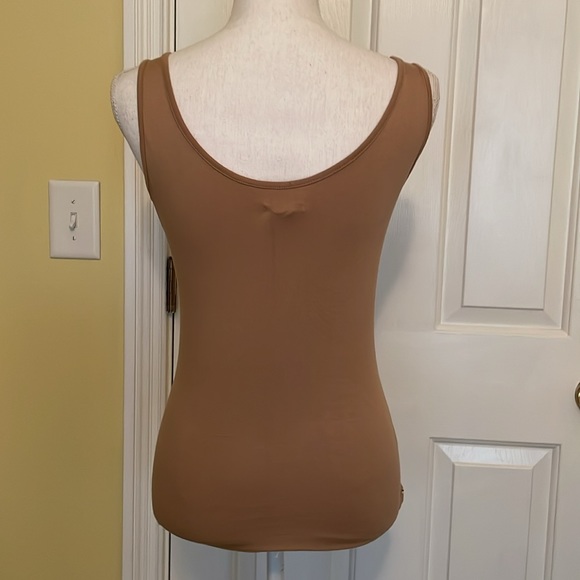 Caché Champagne Vintage Animal Print Top w/ Sequin Front - Picture 5 of 9